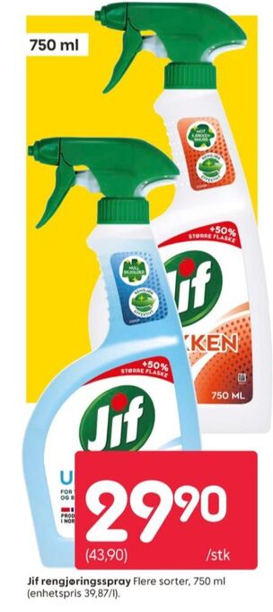 Rusta Jif rengjøringsmiddel tilbud