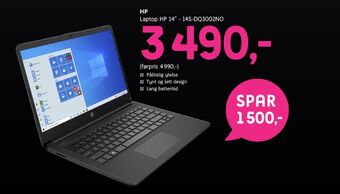 ELON Hp bærbar pc tilbud