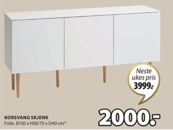 JYSK KORSVANG SKJENK tilbud