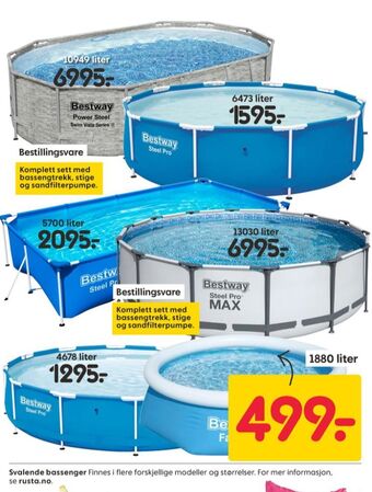 Rusta Bestway basseng tilbud