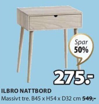 JYSK ILBRO NATTBORD tilbud