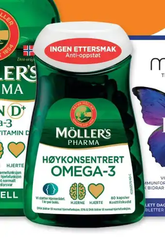 Vitusapotek Möller's pharma høykonsentrert omega-3,80 kaps tilbud