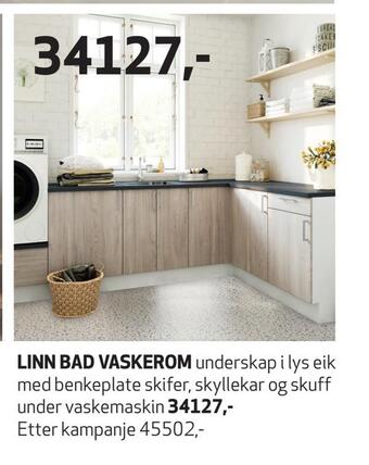 Flisekompaniet Linn bad vaskerom tilbud