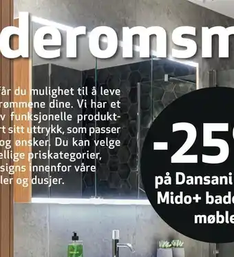 Speilskap 120 med tre dører