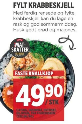 Meny FYLT KRABBESKJELL tilbud