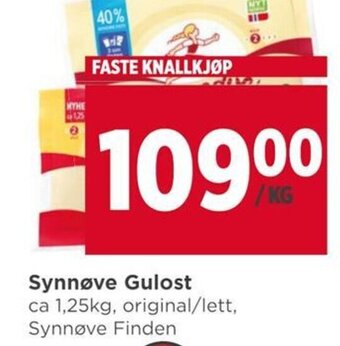 Meny Synnøve Gulost tilbud