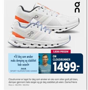 Sport 1 ON CLOUDRUNNER tilbud