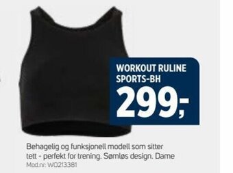 Sport 1 WORKOUT RULINE SPORTS-BH tilbud