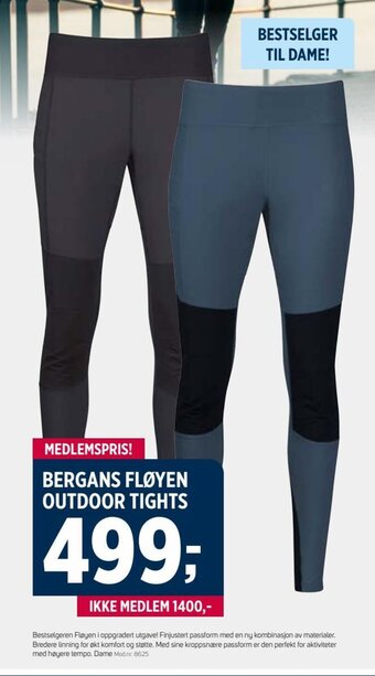 Sport 1 BERGANS FLØYEN OUTDOOR TIGHTS tilbud