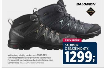 Sport 1 SALOMON X BRAZE MID GTX tilbud