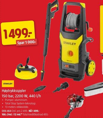 Jula Høytrykksspyler 150 bar, 2200 W, 440 l/h tilbud