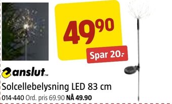 Jula Solcellebelysning LED 83 cm tilbud