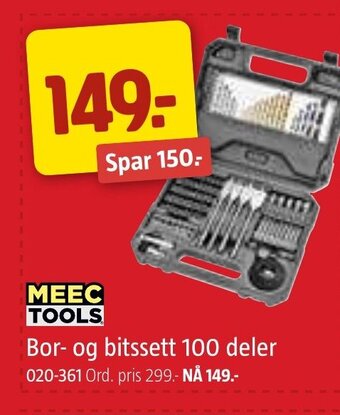 Jula Bor- og bitssett 100 deler tilbud