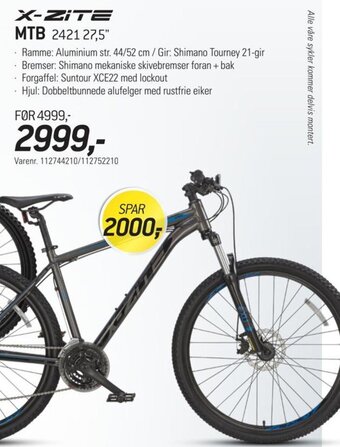 Thansen X-ZITE MTB 2421 27,5" tilbud