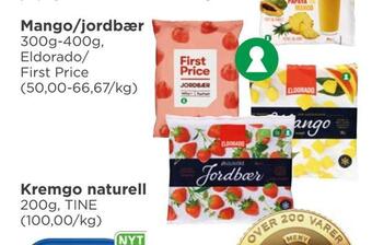 Meny Mango/jordbær tilbud