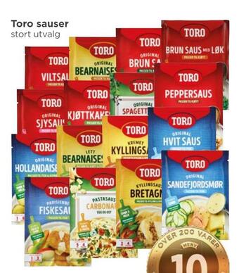 Meny Toro sauser tilbud