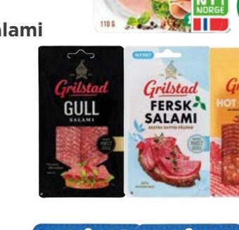 Meny Gull-/fersk salami tilbud