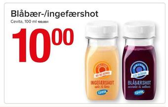 Spar Blåbær-/ingefærshot tilbud