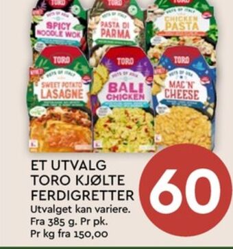 Coop Mega Toro ferdigretter tilbud