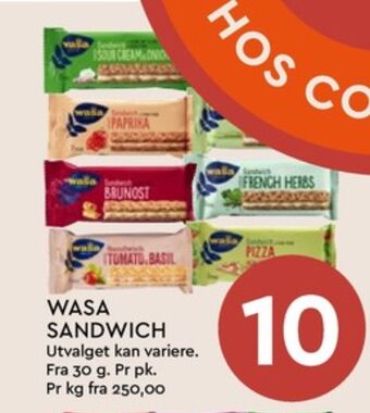 Coop Mega Wasa sandwich tilbud