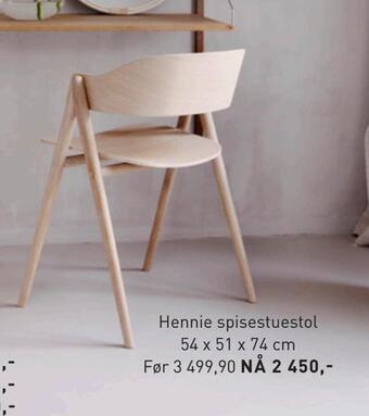 Kid Interiør Hennie spisestuestol tilbud