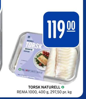 Rema 1000 Torsk naturell tilbud