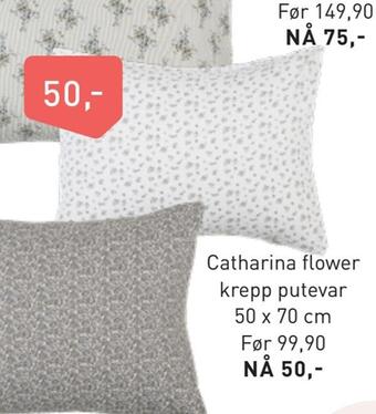 Kid Interiør Catharina flower krepp putevar tilbud