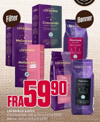 Europris Löfberg kaffe formalet tilbud
