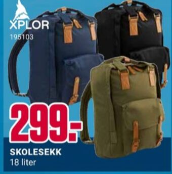 Xplor skolesekk