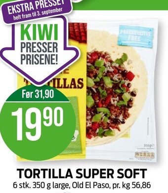 Kiwi TORTILLA SUPER SOFT tilbud