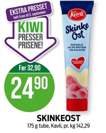Kiwi SKINKEOST 175 g tube, Kavli tilbud