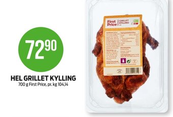 Kiwi HEL GRILLET KYLLING 700 g First Price tilbud