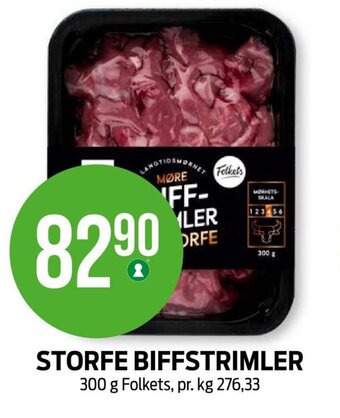 Kiwi STORFE BIFFSTRIMLER 300 g Folkets tilbud