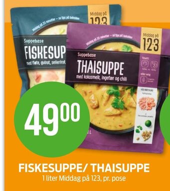 Kiwi FISKESUPPE/THAISUPPE 1 liter Middag på 123 tilbud