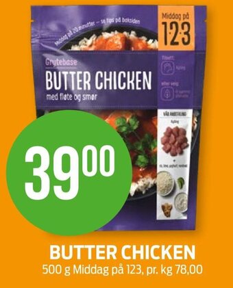 Kiwi BUTTER CHICKEN 500 g Middag på 123 tilbud