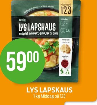 Kiwi LYS LAPSKAUS 1 kg Middag på 123 tilbud
