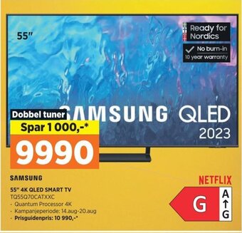 POWER SAMSUNG 55" 4K QLED SMART TV TQ55Q70CATXXC tilbud