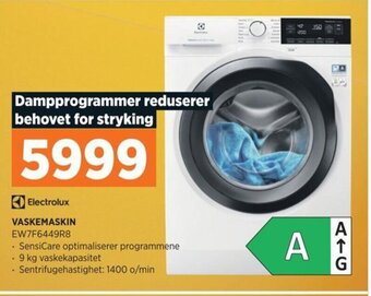 POWER Electrolux VASKEMASKIN EW7F6449R8 tilbud