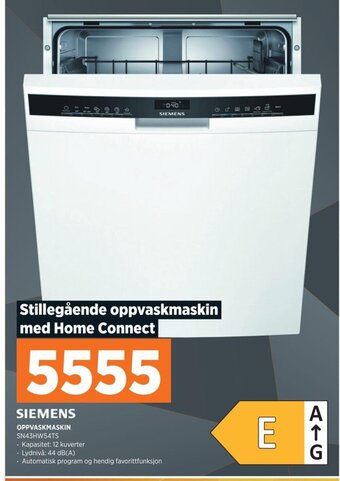 POWER SIEMENS OPPVASKMASKIN SN43HW54TS tilbud