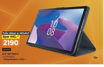 POWER Lenovo 10,6" NETTBRETT ZAAMO166SE tilbud