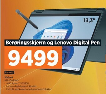 POWER Lenovo YOGA 6 83B2002GMX tilbud