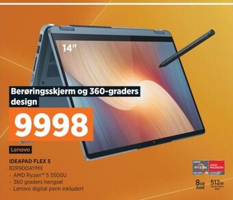 POWER Lenovo IDEAPAD FLEX 5 82R900AYMX tilbud