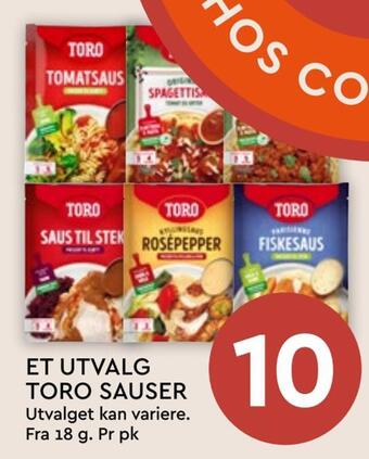 Coop Mega Et utvalg toro sauser tilbud