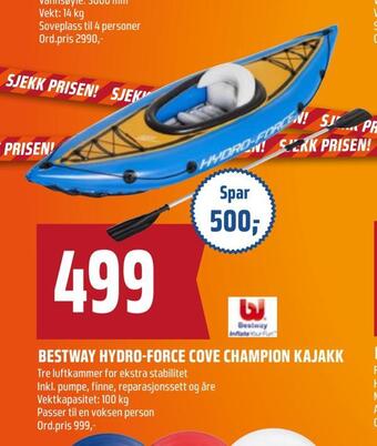 Coop Obs Bestway hydro-force cove champion kajakk tilbud