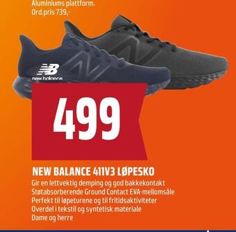 Coop Obs New balance 411v3 løpesko tilbud
