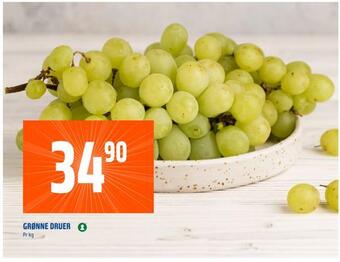 Coop Obs Grønne druer tilbud
