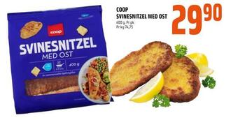 Coop Obs Coop svinesnitzel med ost tilbud