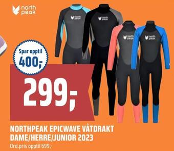 Coop Obs Northpeak epicwave våtdrakt dame/herre/junior 2023 tilbud