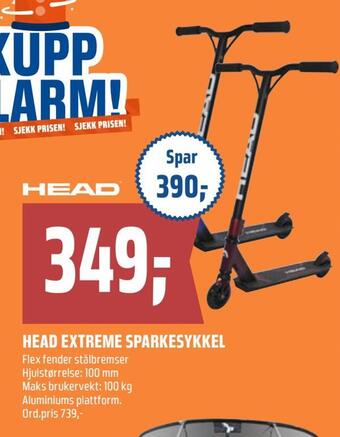 Coop Obs Head extreme sparkesykkel tilbud