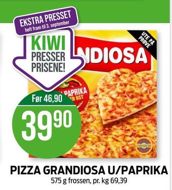 Kiwi Pizza grandiosa u/paprika tilbud